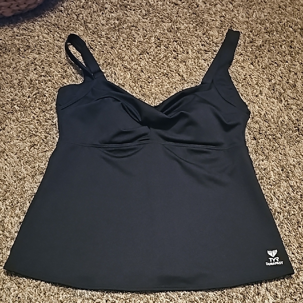 TYR Women's Black Swim Top. Sz 14, Like New, worn once